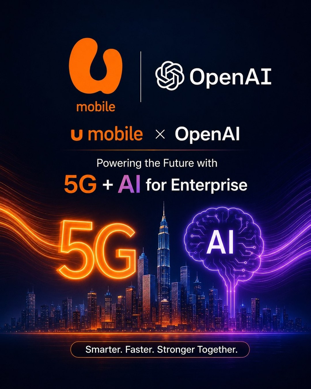 U Mobile Rangkai Kerjasama Dengan OpenAI Untuk 5G & AI Enterprise