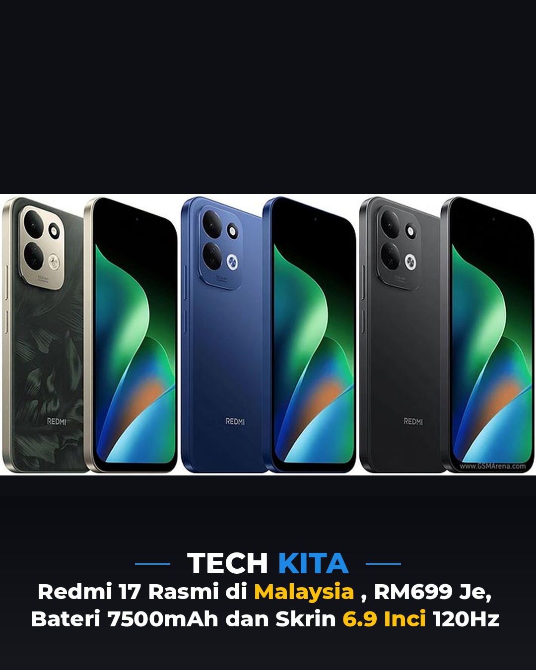 Redmi 17 Series Rasmi di Malaysia: Promo Dari RM669, Bateri 7500mAh dan Skrin 6.9 Inci 120Hz