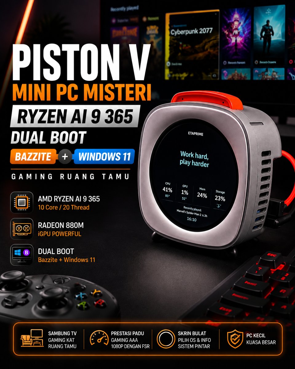Piston V Mini PC Misteri Dengan Ryzen AI 9 365